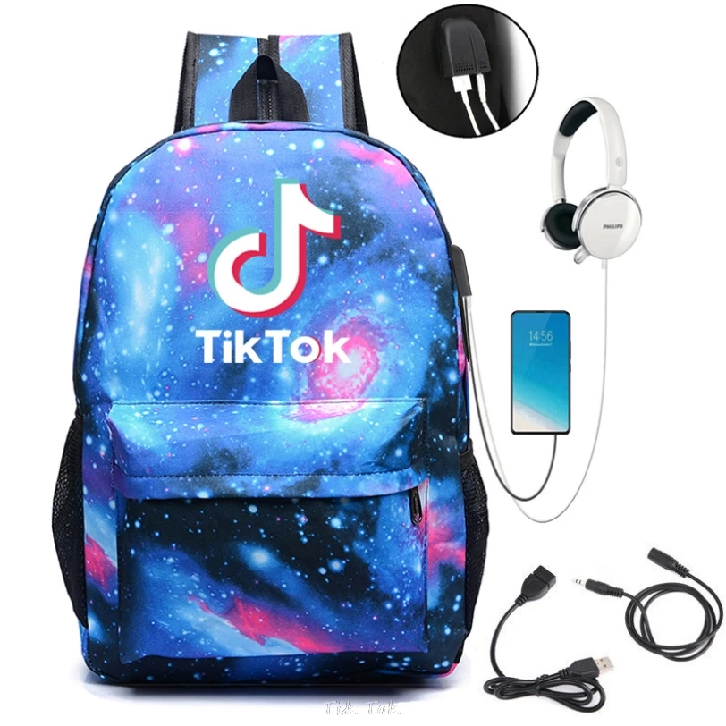 Рюкзак TIK TOK для мужчин и женщин дорожные сумки ноутбука подростков школьные