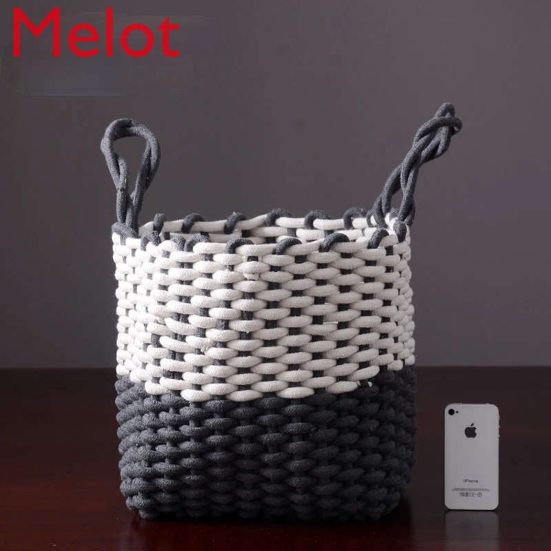 

Creative Cotton Thread Storage Basket Storage Clothes Storage Basket Living Room Bedroom Decorations Storage Basket Convenient