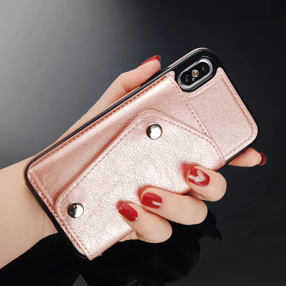 Роскошный кожаный чехол для iphone X, XR, XS, Max, 6, 6s, 7, 8 Plus, кошелек, держатель для карт, защитный чехол для телефона, чехол s, для iphone 7plus