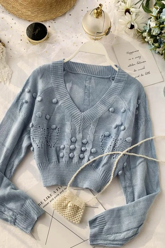 Свитер женский осенне-зимний однотонный с длинным рукавом | Женская одежда