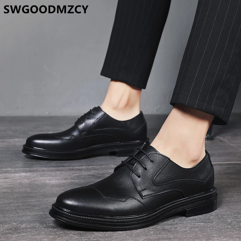 Dressing Shoes For Men Evening Dress Italian Brand Mens Formal Shoes Genuine Leather Oxford Shoes Men Classic Coiffeur Ayakkabi images - 6