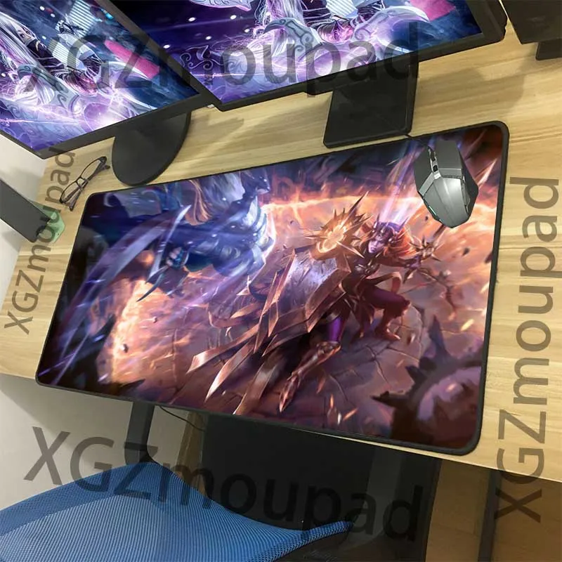XGZ аниме Guardian большой игровой коврик для мыши черный замок край пользовательский