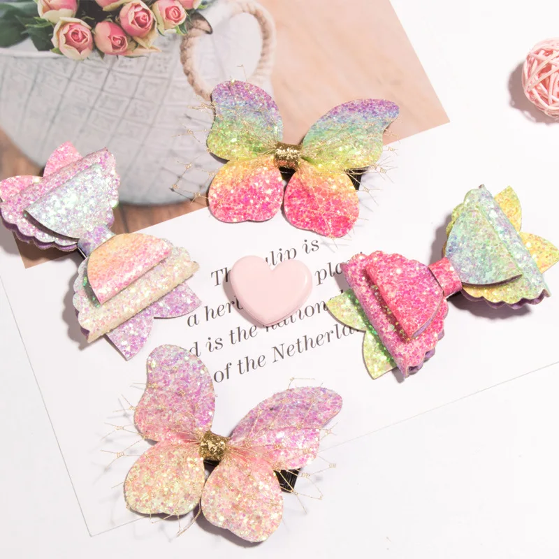 Шпилька для волос в виде Феи бабочки пастельных цветов |