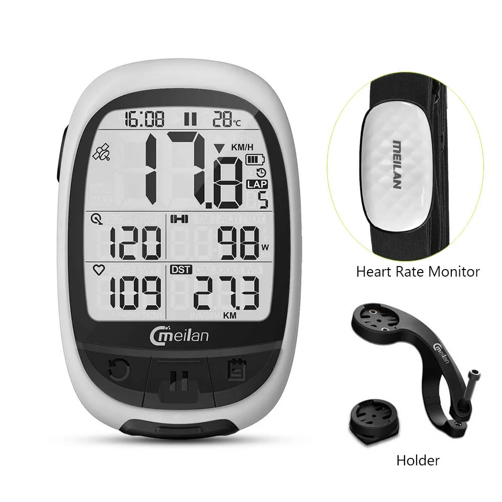 M2xC5 Велосипед gps-навигация Bluetooth ANT+ велосипедный компьютер поддержка подключения с частотой сердечных сокращений(не включает - Цвет: M2xC5