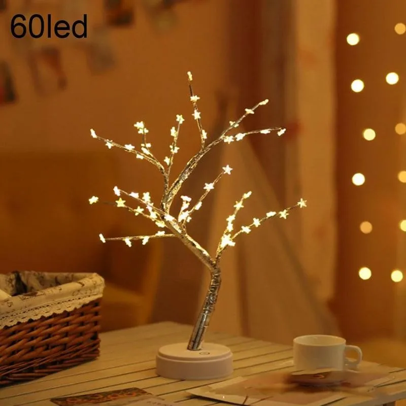 

LED Pearl Tree Decoration Night Light Home Decoration Lamps And Crafts Pearl Blossom Tree Bonsai Light Table Bedside Lamp