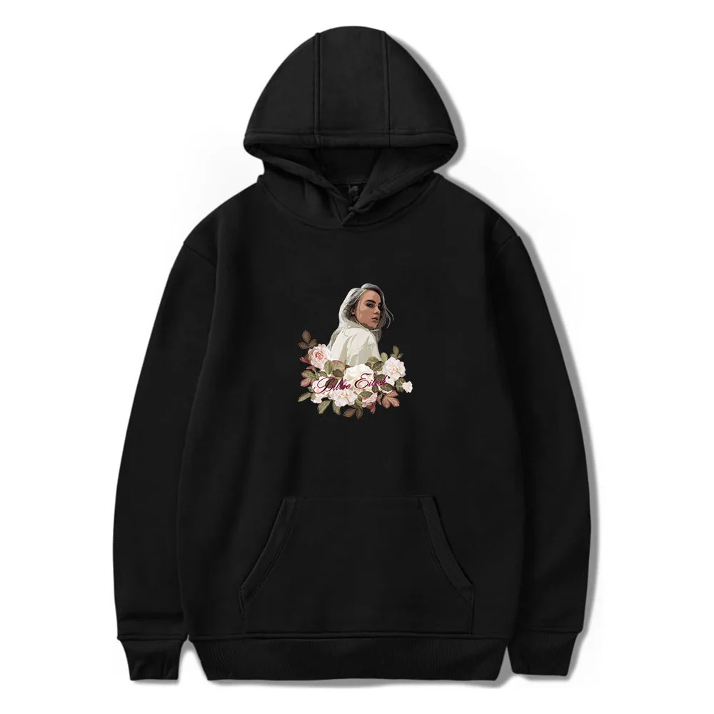 Billie Eilish, толстовка с капюшоном, топы с капюшоном, толстовки, Модные осенние свободные топы, сексуальные K-pops Harajuku топы, свитшоты для женщин и девушек - Цвет: HOODIES