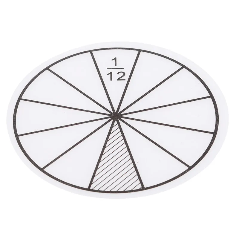 

12Pcs Kids Mathematics Montessori Toys Educational Toys For Children Plastic Math Numbered Fractions Circles Math Chips Kid Gift