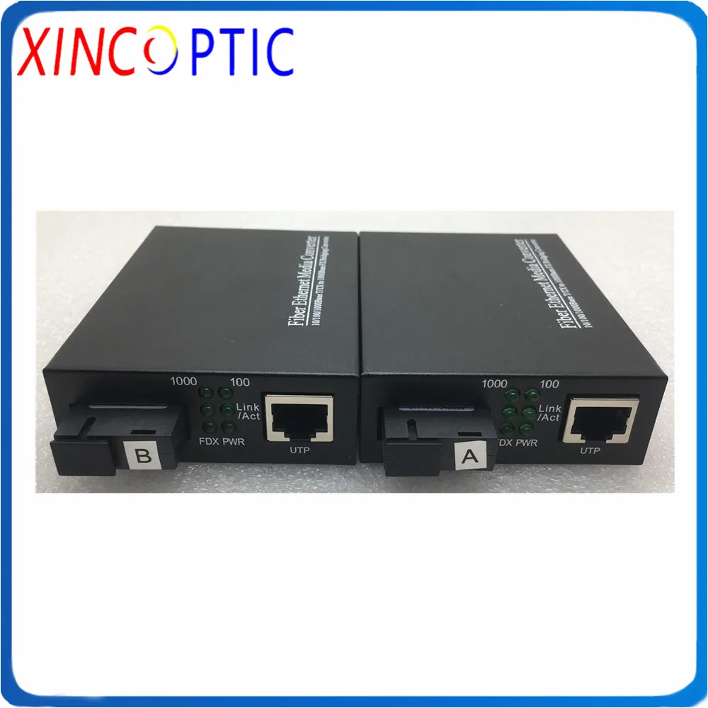 Медиаконвертер 1490/1550nm SC/UPC однопроводный медиаконвертер 80 км 1000 м /м гигабитный
