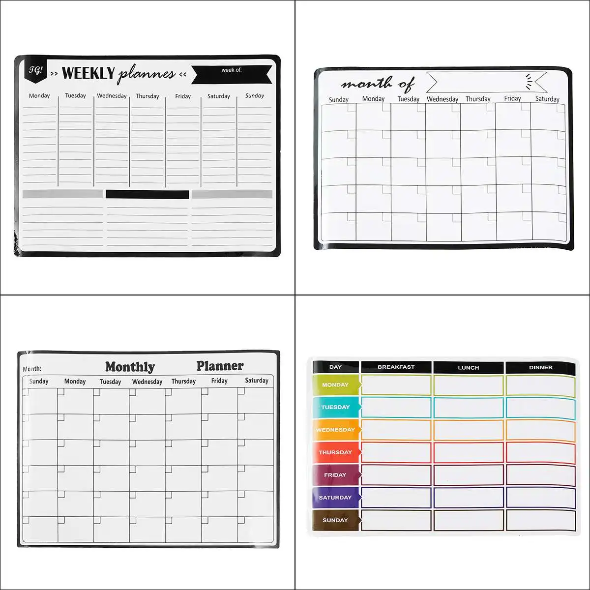 

A3 Magnetic Monthly Weekly Planner Calendar Table Dry Calendar Erase Whiteboard Schedules Fridge Sticker Daily Message Board