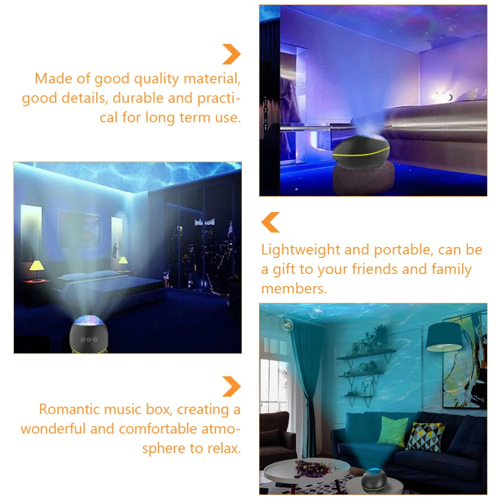 

Dreamlike Colorful Ocean Projection Light Wireless LED Projection Lamp