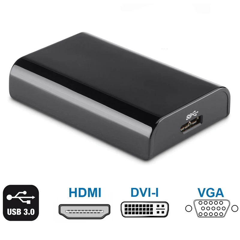 USB 3,0 к DVI VGA HDMI адаптер с Dispalylink чипсет Внешний видео конвертер для win10/XP/или Mac OS