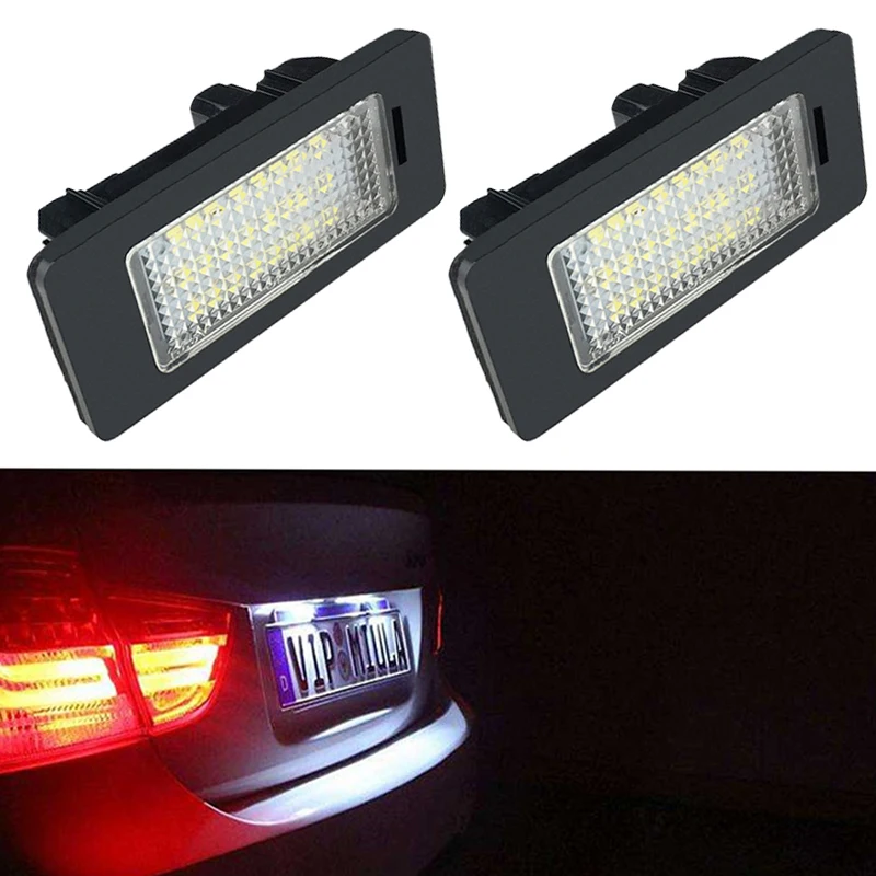 2 шт. светодиодная лампа для номерного знака Canbus BMW E82 F22 E90 E91 E92 E93 F30 F31 F45 E39 E60 E61 F10 F11