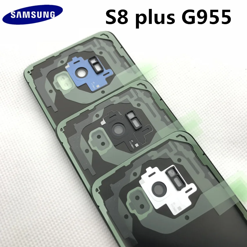 Новая Оригинальная Задняя крышка батареи для samsung Galaxy s8+ edge plus G955 G955F Задняя стеклянная крышка корпуса с логотипом+ наклейка+ Инструменты