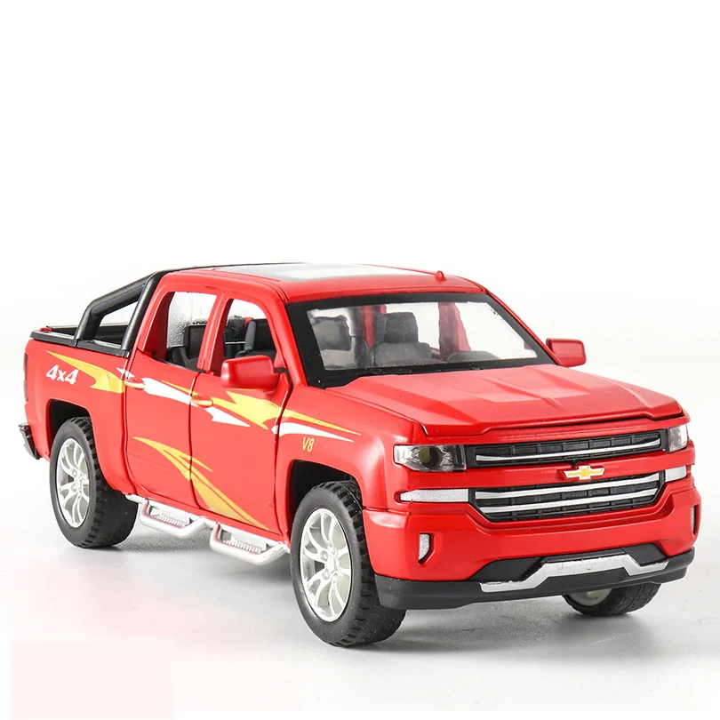 Модель автомобиля Silverado из сплава 1/32 детские игрушки Подлинная лицензия