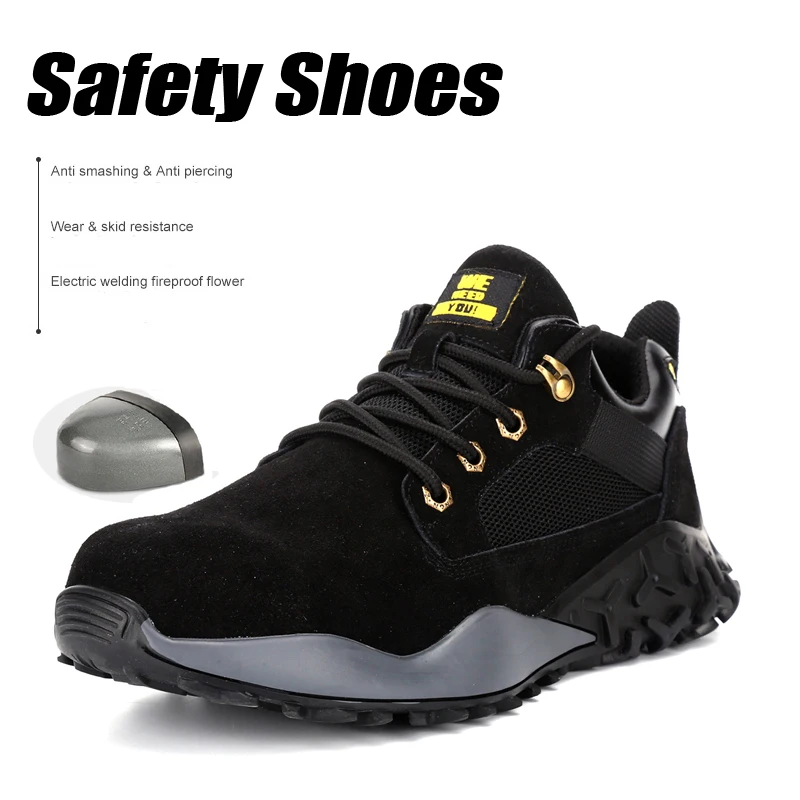 Кроссовки мужские со стальным носком непробиваемые ботинки с защитой от ударов