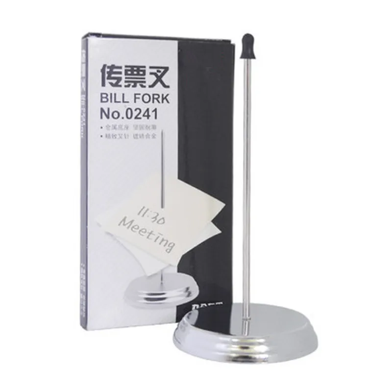 Чековый бумажный штифт с подставкой для хранения прямой стержень металлический