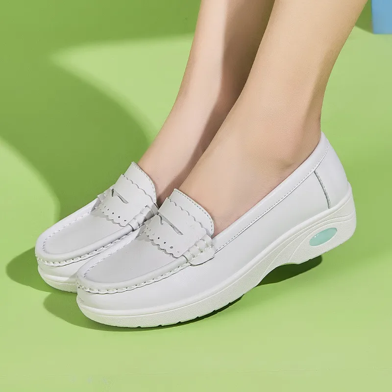 

Women Flats Soft PU Leather Flat Shoes Female Loafers Oxford Shoes Ladies White Shoes Summer Casual Breathable Mesh Flat Shoes