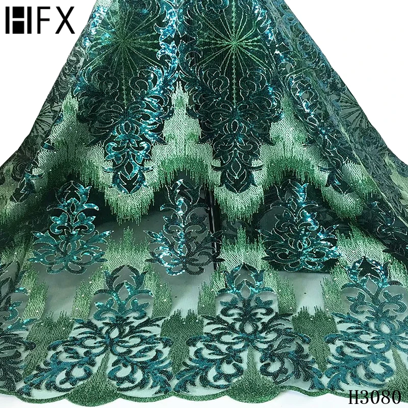 HFX Африканский цветок блесток вышивка высокое качество французское кружево