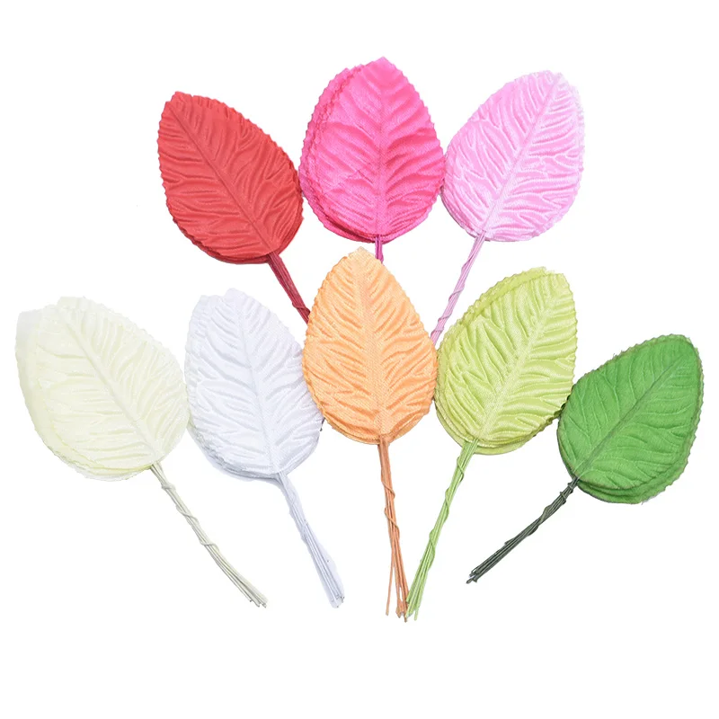 40 шт. Искусственные цветы листья Мини имитация формы листьев для свадьбы