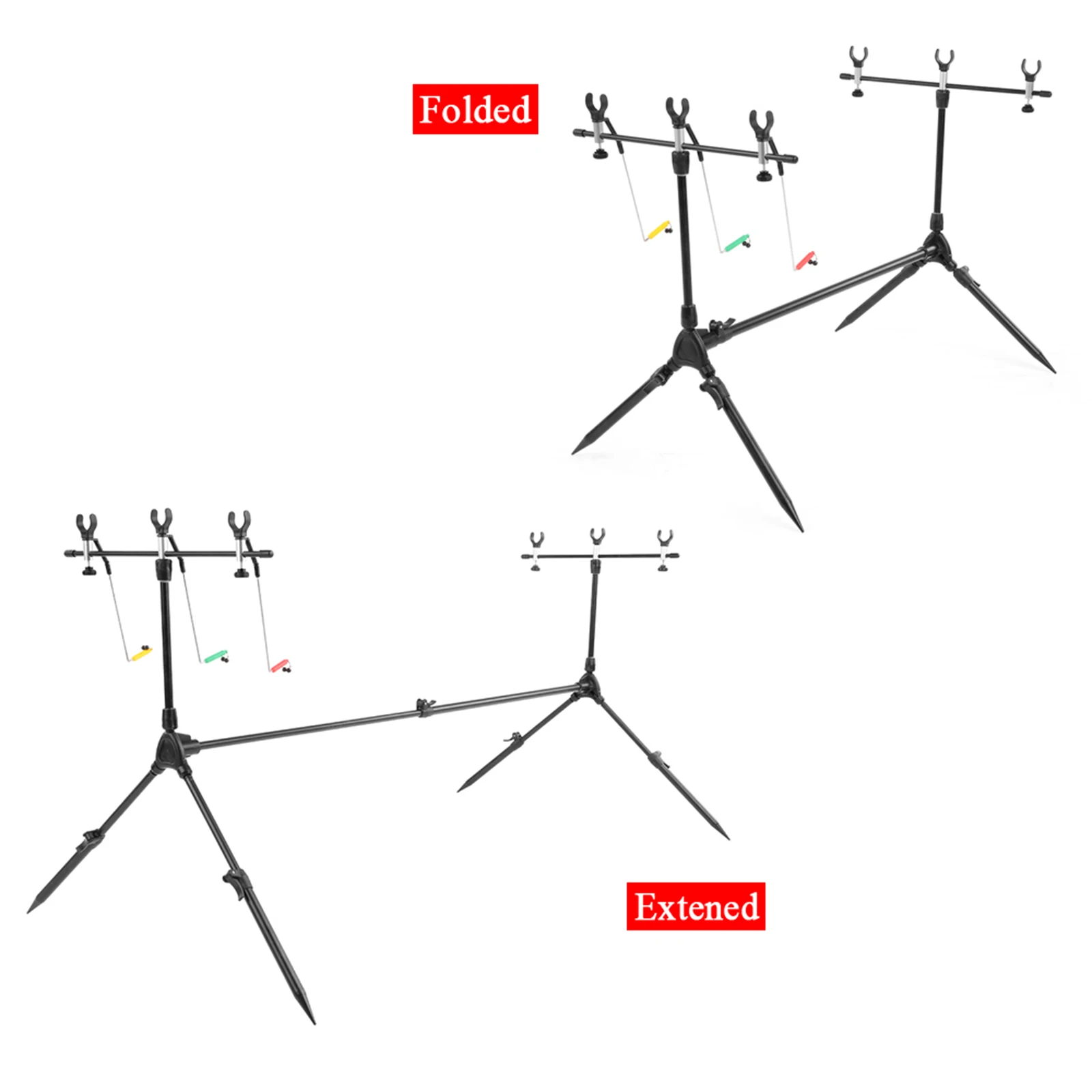 Держатель для удочки Lixada регулируемая Выдвижная подставка карпа 3 оснастки |