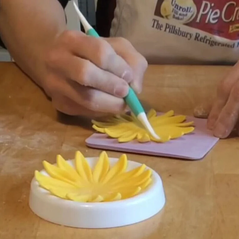 6 шт. белых формовочных пуговиц для цветов из мастики форма высыхания помадки