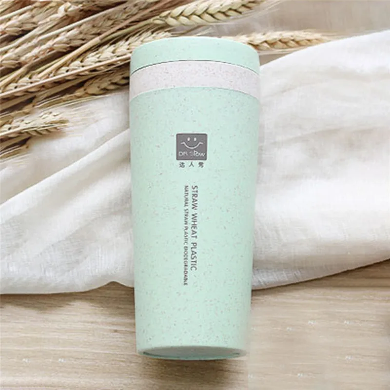 Пшеничная соломенная двойная чашка креативная портативная ручная термос Крышка