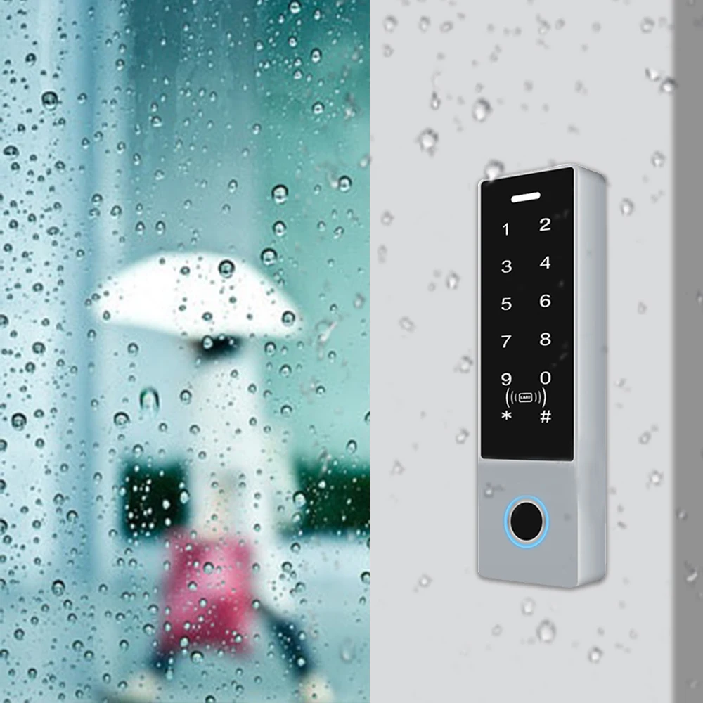 metal ip65 waterproof fingerprint standalone door access control system with rfid card reader free global shipping