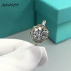 Бриллиантовый тестер clarmy из серебра 925 пробы, 2 карата, бриллиантовый вырез, D-образный Цвет, сердце муассанита, фотоэлемент для женщин