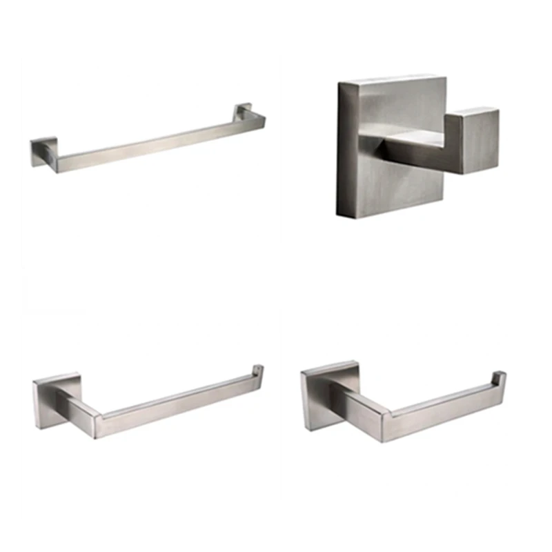 Набор аксессуаров для ванной комнаты черный набор из нержавеющей стали полка