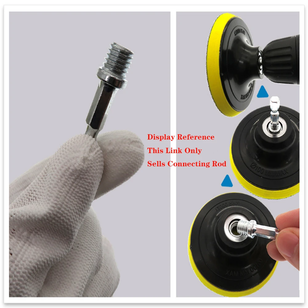 

2Pcs 1/4" M10/M14 Hexagon Connecting Rod Adapter Drill Chuck Polishing Disc Hexagon Connecting Rod Metal Drilling Accessory