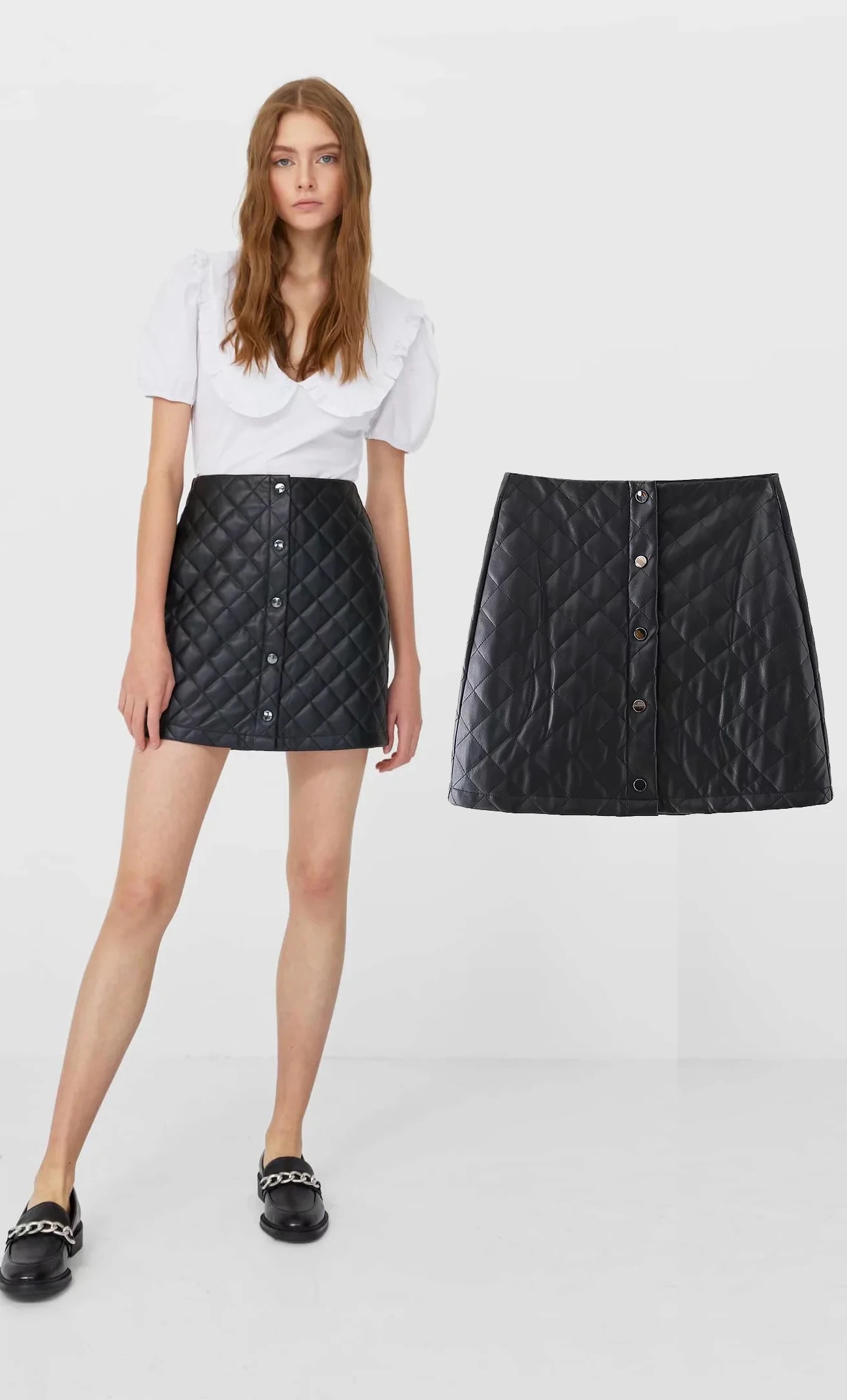 

Повседневные Спортивные штаны с высокой талией, тонкие черные Модные Сращивание искусственная кожа юбки Новая Зимняя юбка светильник приг...