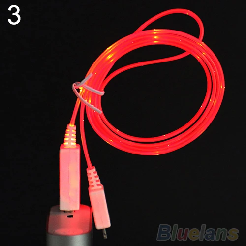 1 м светодиодный usb кабель для зарядки и синхронизации данных iPhone 6S/6S Plus /6 Plus/5S/ Samsung