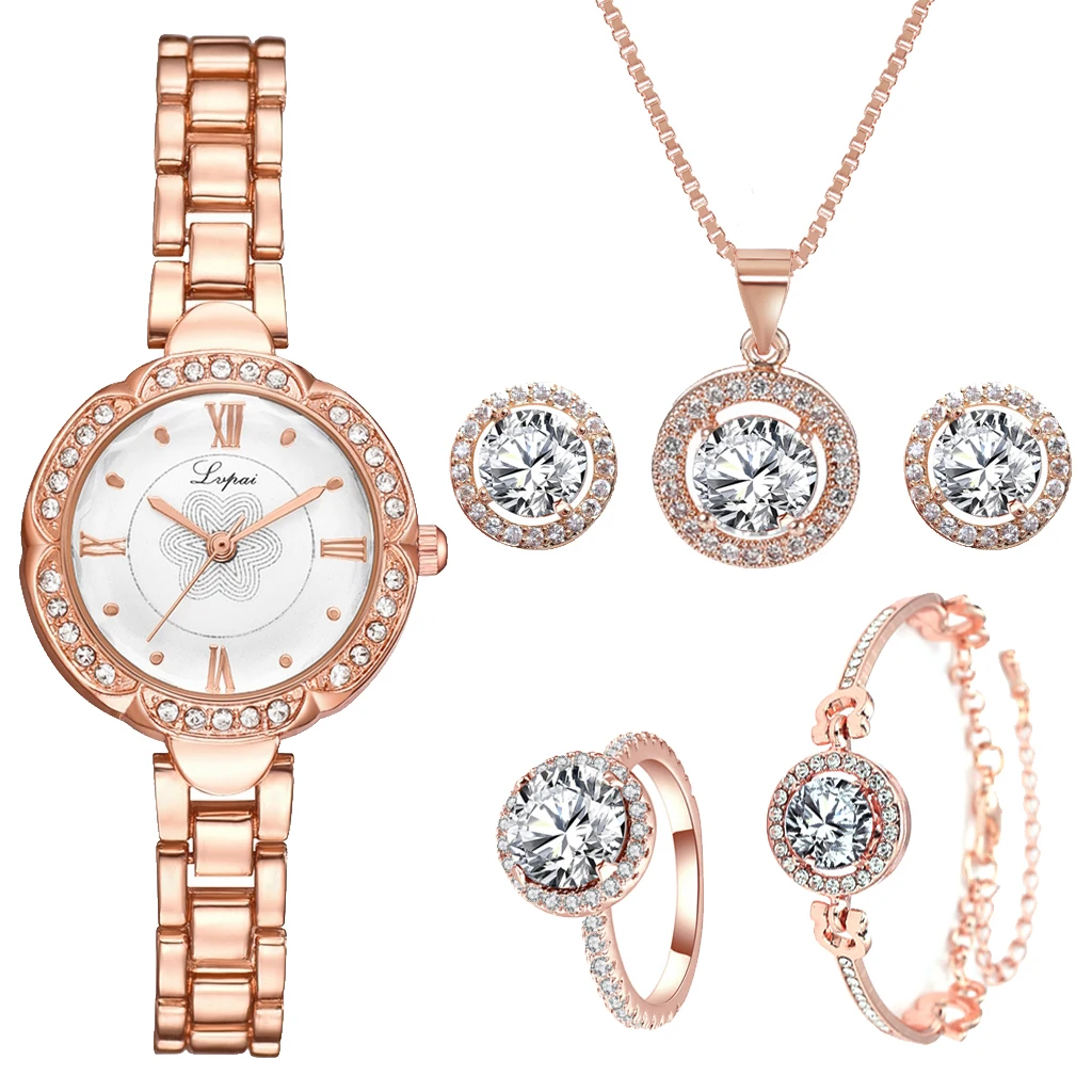 Часы наручные Lvpai женские кварцевые брендовые Роскошные модные с браслетом