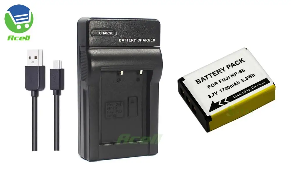 NP-85 Аккумулятор для Fujifilm FinePix SL1000 SL240 SL245 SL260 SL280 SL300 SL305 S1 Камера - Цвет: 1Battery 1Charger