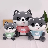 4055cm creative sweater husky dog kawaii cartoon soft pillow stuffed plush doll decor for kids children birthday gifts