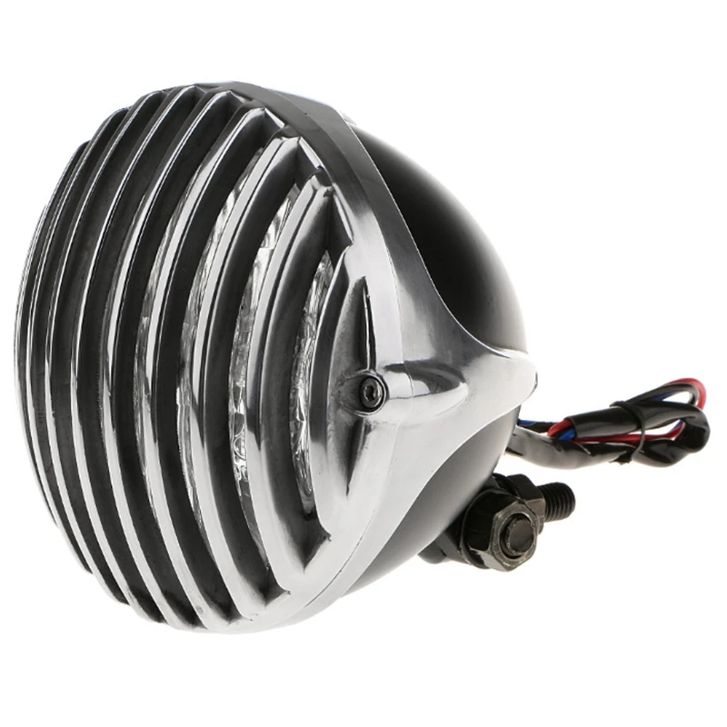 Зубчатый винтажные головной свет лампы мотоциклетные Ретро оребренная гриль