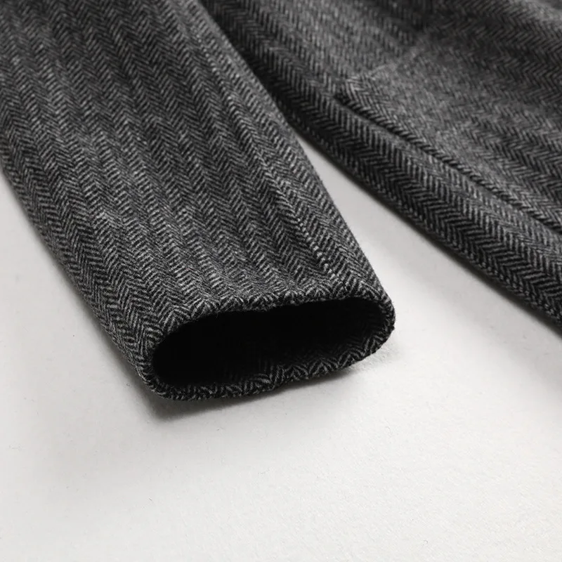 

Xl-5Xl Plus Size Women Woolen Coat Single Breasted Long Wool Overcoat Long Sleeve Chic Jacket Outerwear Fall/Winter grey New