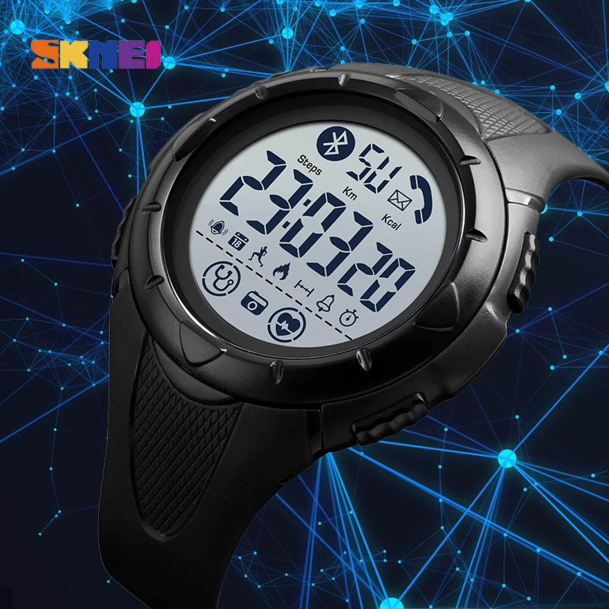 

SKMEI Men Smart Watch Fashion Lite Bluetooth Waterproof Wristwatches Zegarek Damski Relojes Para Monitorreloj Inteligente Hombre