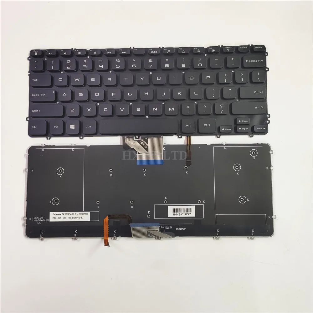 Новая Оригинальная клавиатура для ноутбука Dell XPS 15 9530 M3800 Версия США с подсветкой полностью протестирована