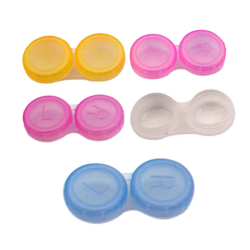 1 шт пластиковые линзы коробка чехол Мини очки s сумка для объектива случайные