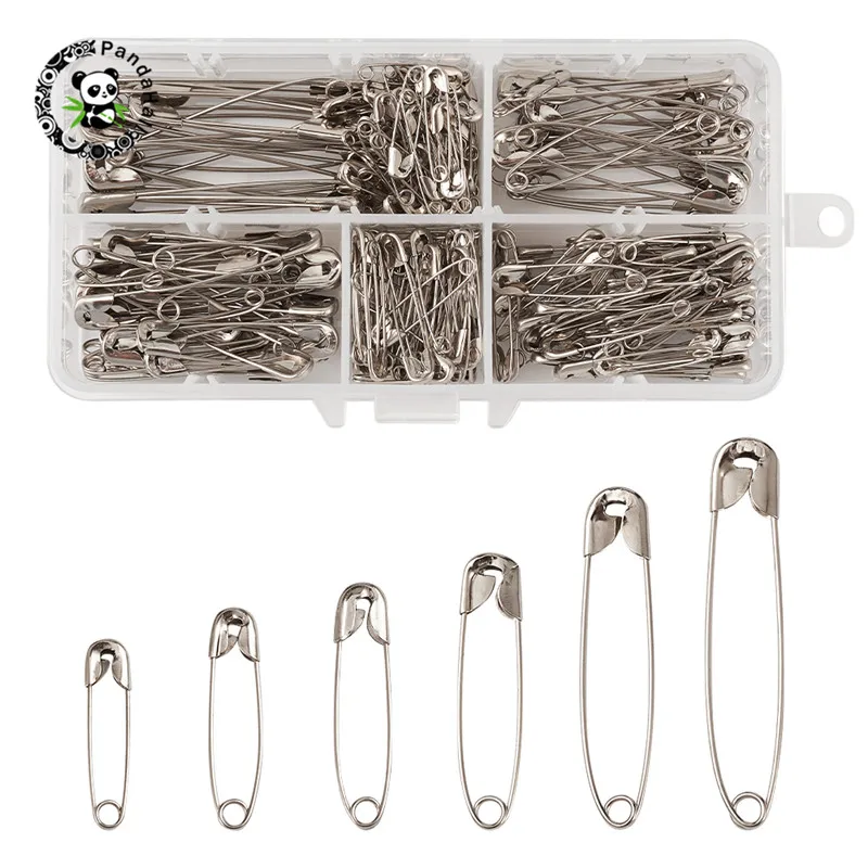 

Металлические безопасные булавки pandahall 220 шт./кор. для ювелирных изделий, фурнитура «сделай сам», аксессуары, фотоаксессуары, 135x70x30 мм