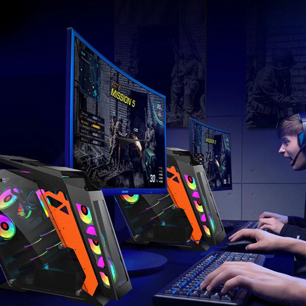 Прозрачная боковая панель из закаленного стекла чехол для игрового компьютера