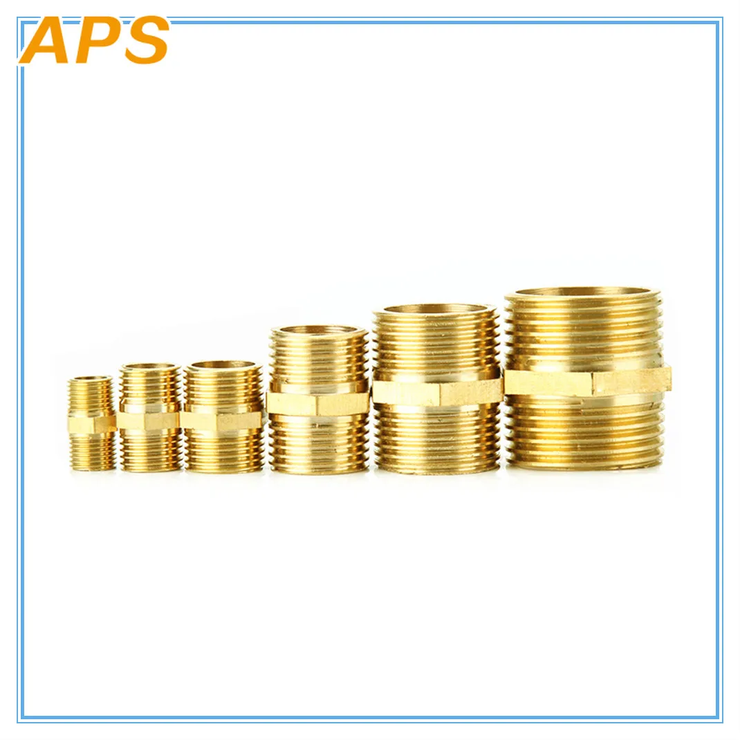 Шестигранный латунный фитинг для труб шестигранный ниппель M/M 1/8 &quot1/4&quot 3/8