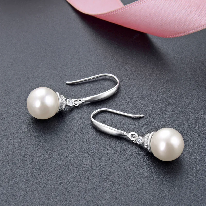 Ювелирные изделия из стерлингового серебра 925 пробы с циркониевым жемчугом