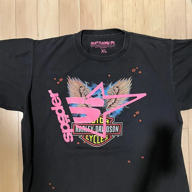 Young Thug-Camiseta de manga larga para hombre y mujer, camisa rosa Sp5der 555555 de la mejor calidad, con estampado de telaraña, Top 1:1