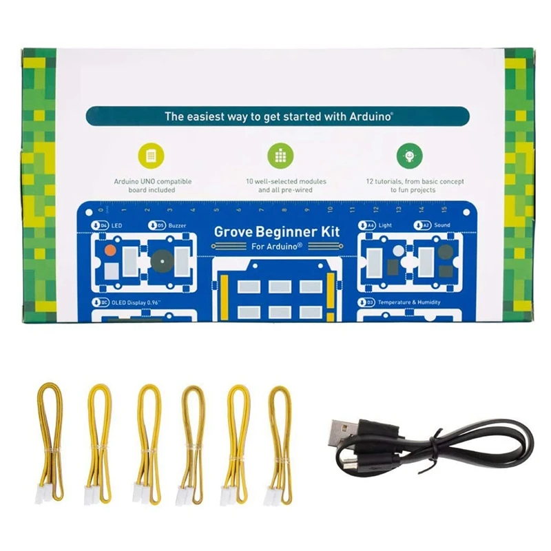 

Grove Beginner Kit for Arduino Starter Kit - All-In-1 for Arduino UNO-Kompatibles Board Mit 10 Arduino Sensor Und