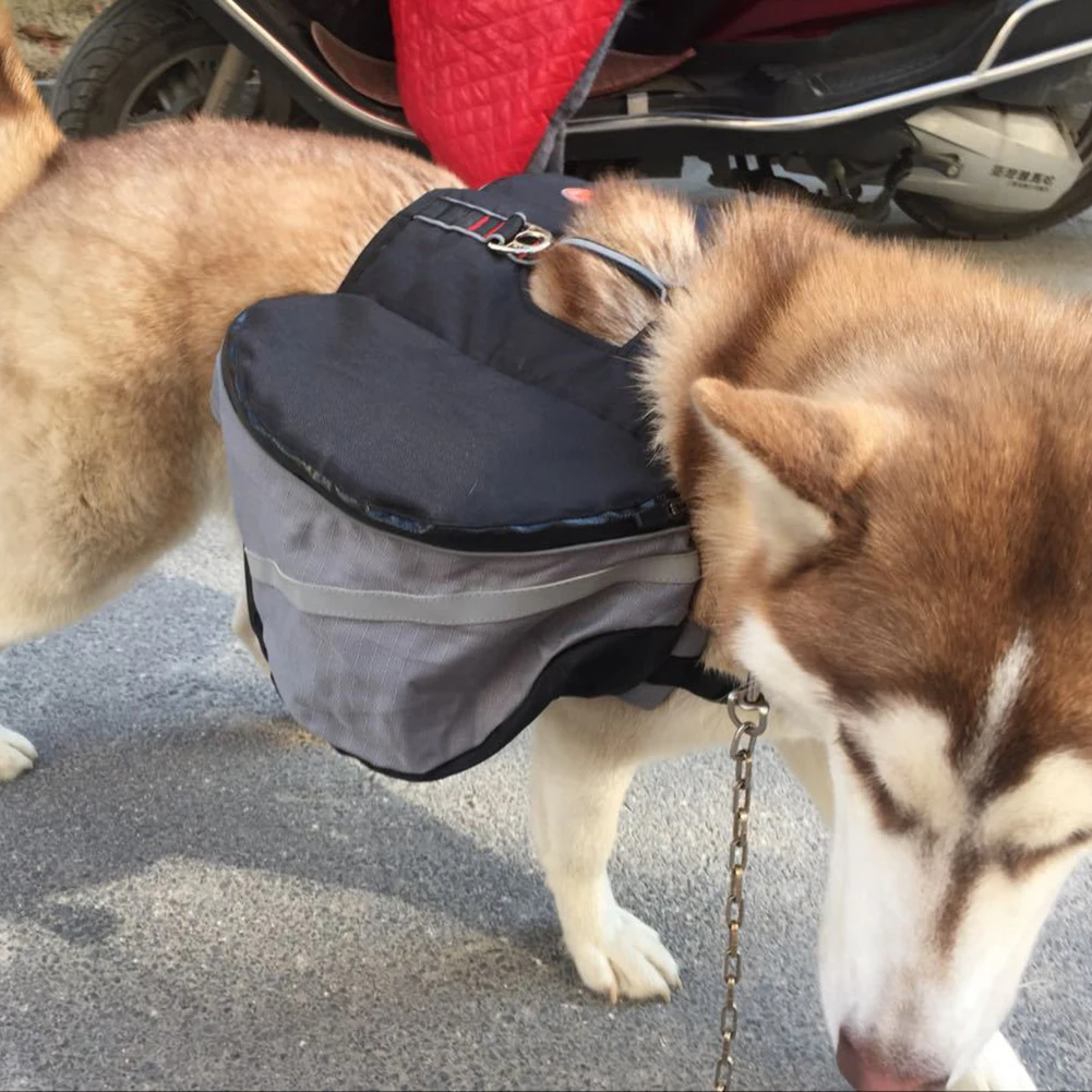 Портативная уличная ходящая собака седло Сумка Регулируемая Pet Пешие прогулки Кемпинг рюкзак