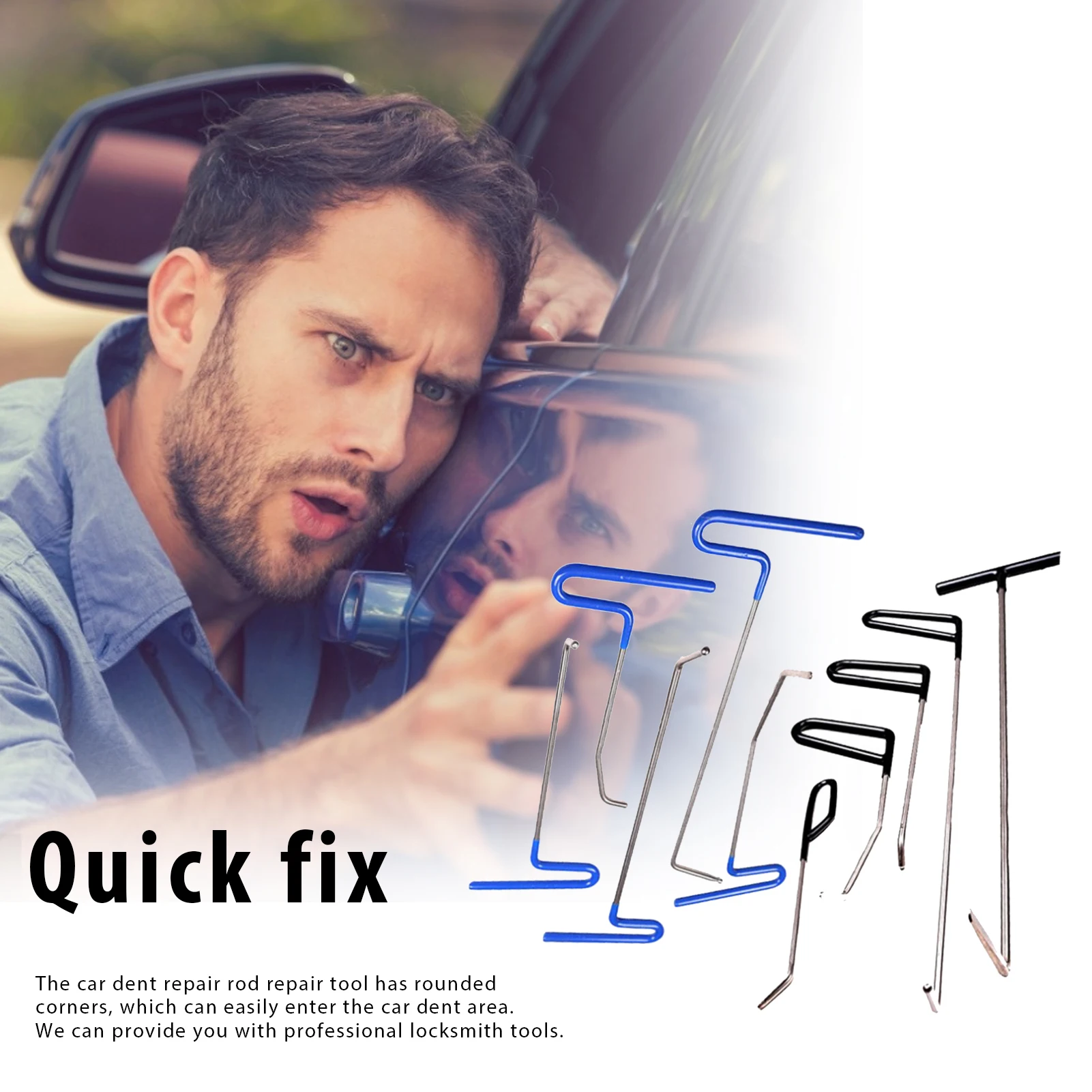 melhor 10 Pçs Ganchos De Carro Hastes BJG-10PHL Durável Reparação Dent Primavera Hastes Aço Corpo Remoção Do Dente Hai L Conjunto Kit Reparação Ferramentas