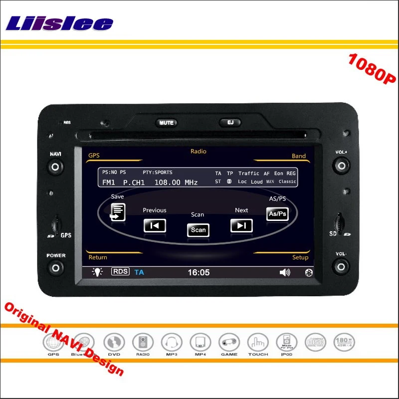 

For Alfa Romeo Spider 2006 Car Stereo Radio CD DVD Player GPS Navigation 1080P HD Screen System (Original NAVI Design)