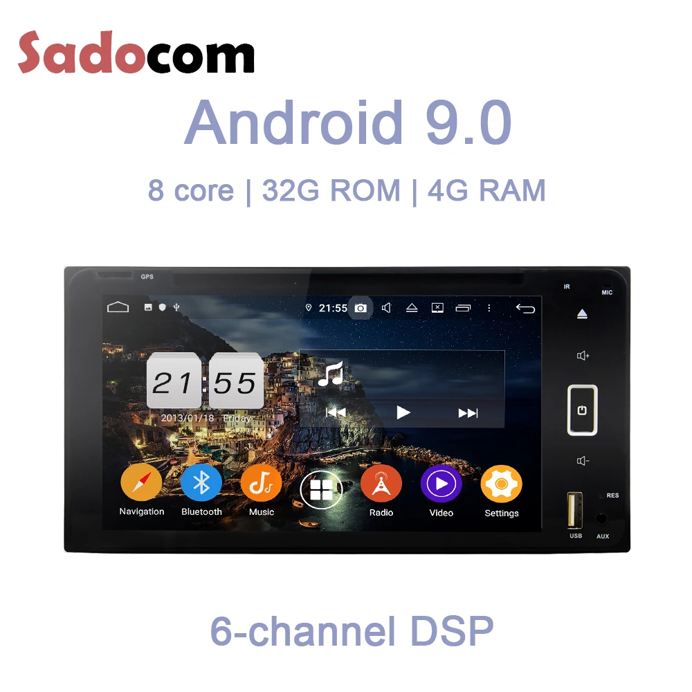 DSP IPS Android 9 0 4 Гб ОЗУ автомобильный DVD-плеер Wifi 4G радиоприемник GPS Glonass Карта BT для